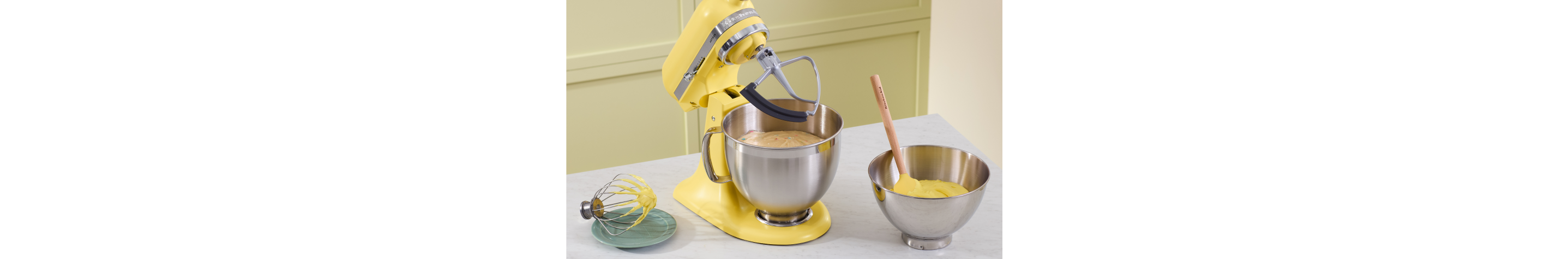 The KitchenAid Color of the Year Stand Mixer in Butter.