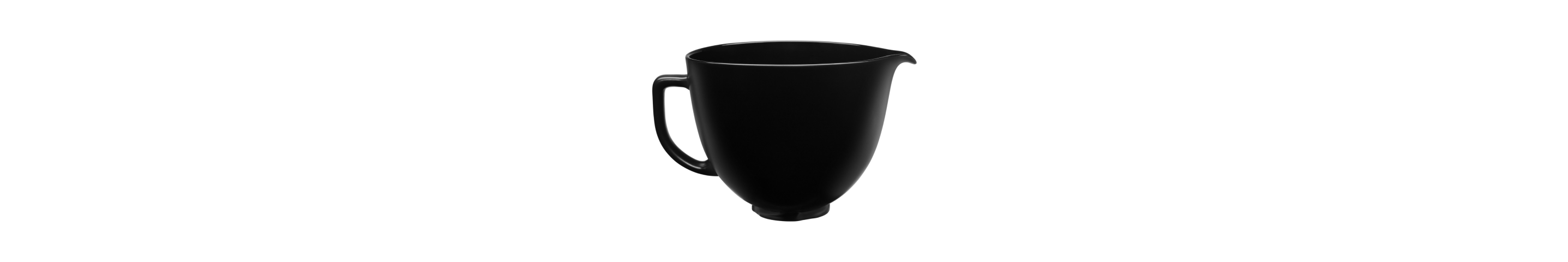 A 5 Quart Black on Black Smooth Ceramic Bowl