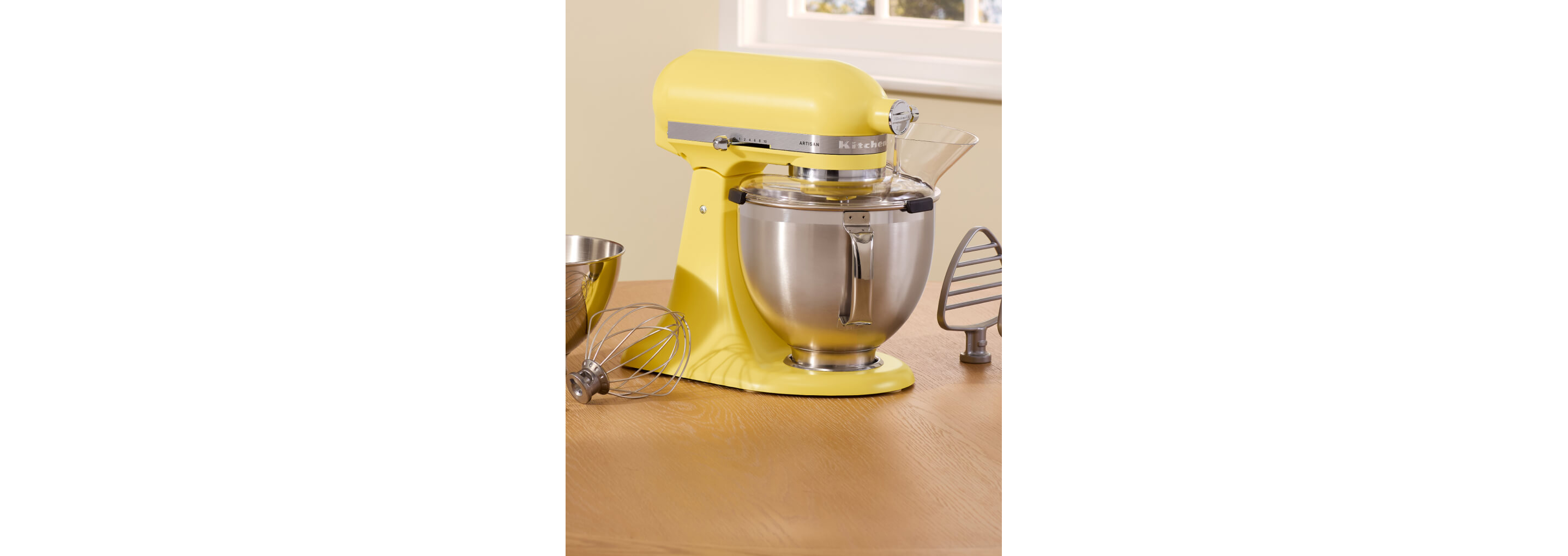 A KitchenAid® Stand Mixer in Butter.