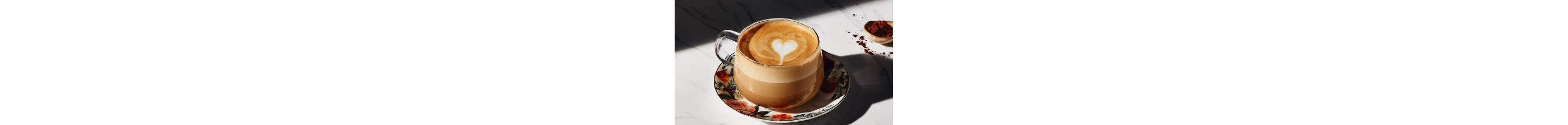 Latte in a glass mug