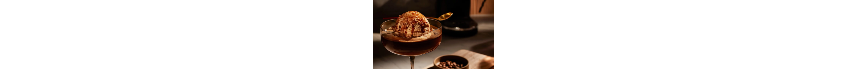 Affogato in an martini glass
