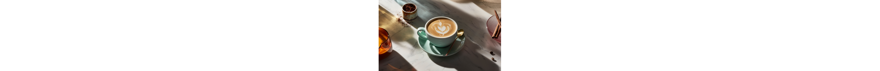 Cappuccino in a turqoise mug