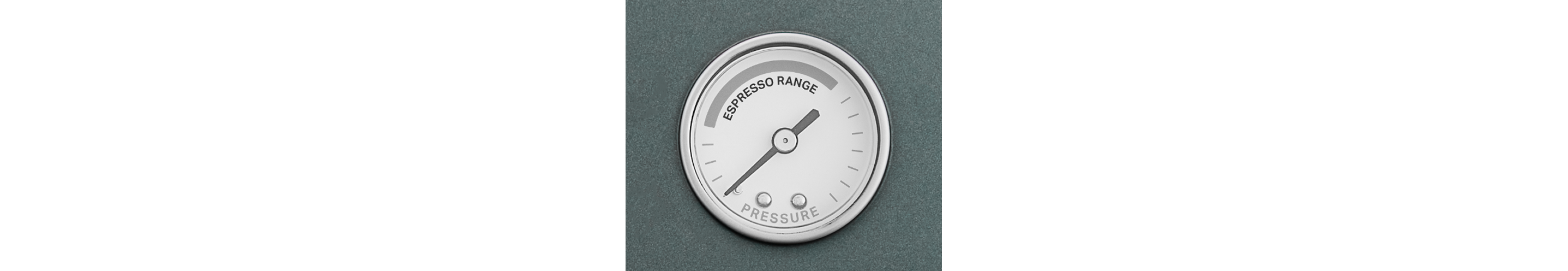 An espresso machine temperature gauge
