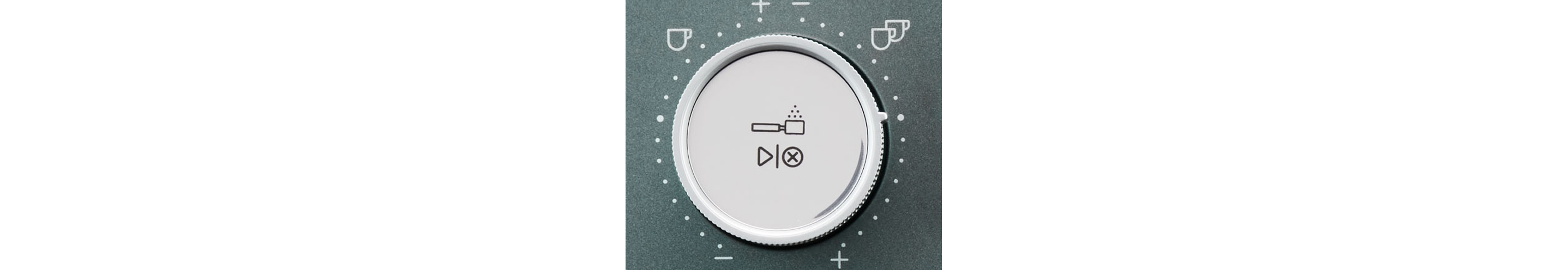 An espresso machine dose selector knob