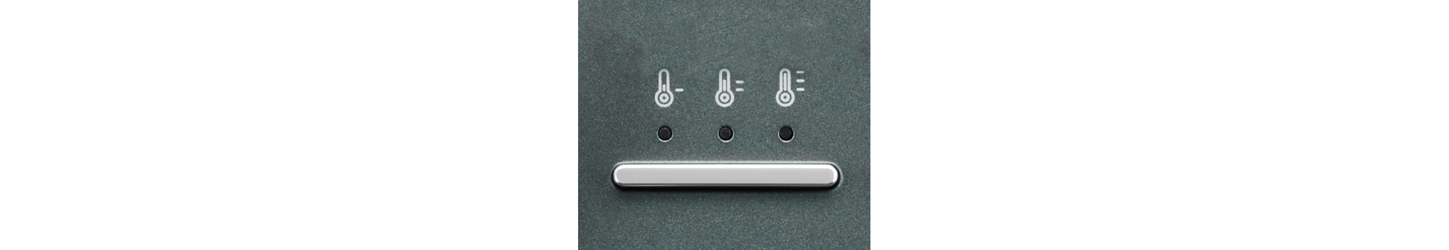 An espresso machine temperature selector button