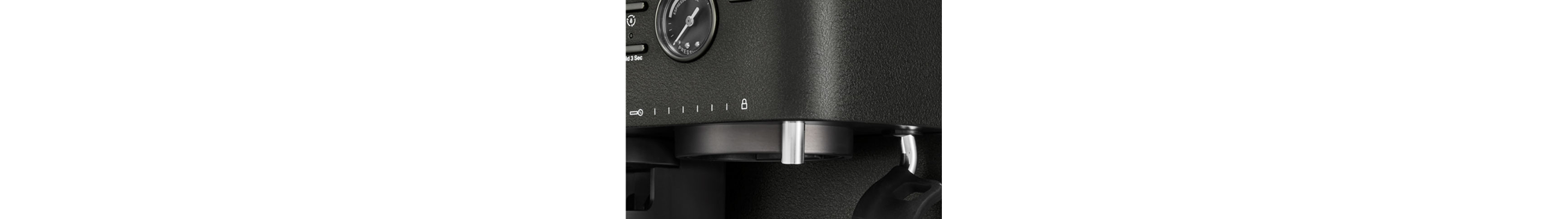 The hot water spout on a KitchenAid® semi-automatic espresso machine