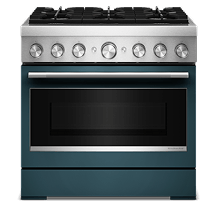 A KitchenAid® range in Agave