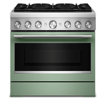 A KitchenAid® range in Cardamom