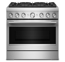 A KitchenAid® range in Stainless Steel