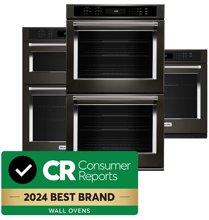 Consumer Reports 2024 Best Brand Logo and Wall Ovens.
