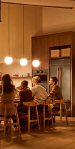 People sitting in a dining room