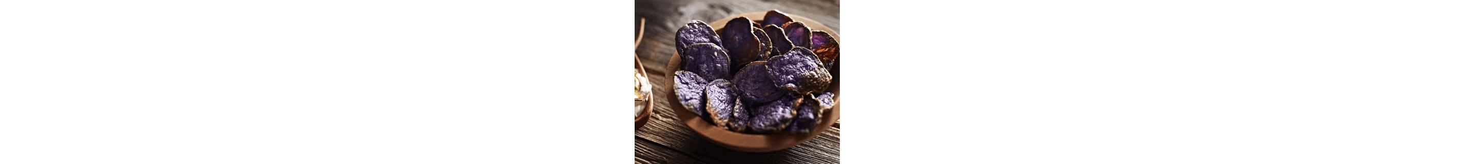 Homemade purple potato chips