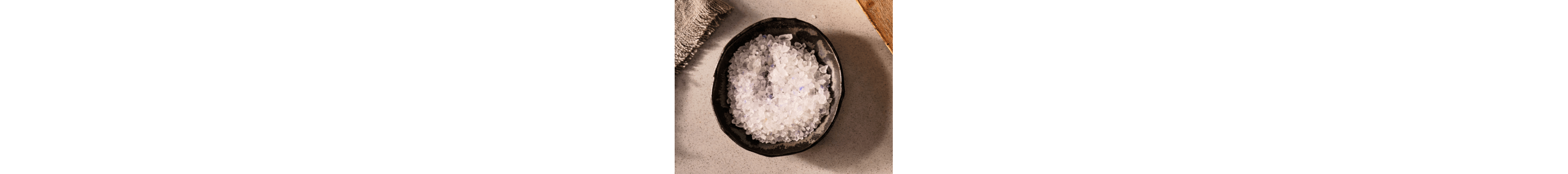 Small bowl of sea salt