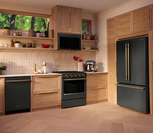 A suite of KitchenAid® appliances in the green Juniper finish