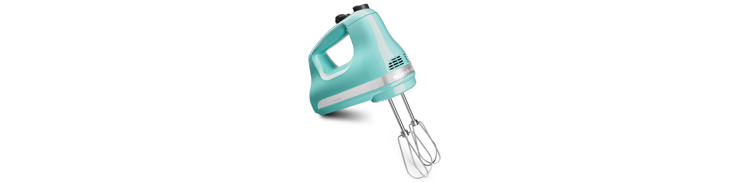 Blue KitchenAid® hand mixer