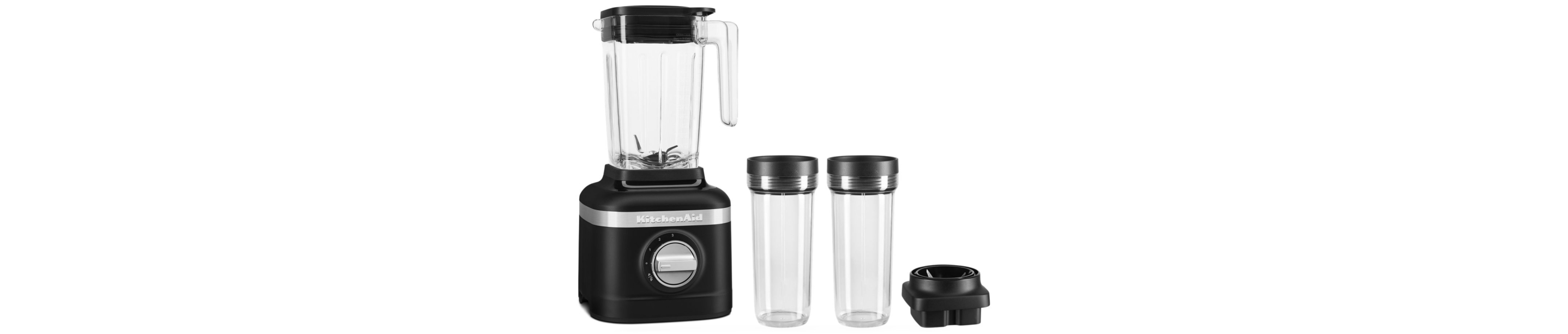 Black KitchenAid® 3 Speed Ice Crushing Blender with 2 Personal Blender Jars