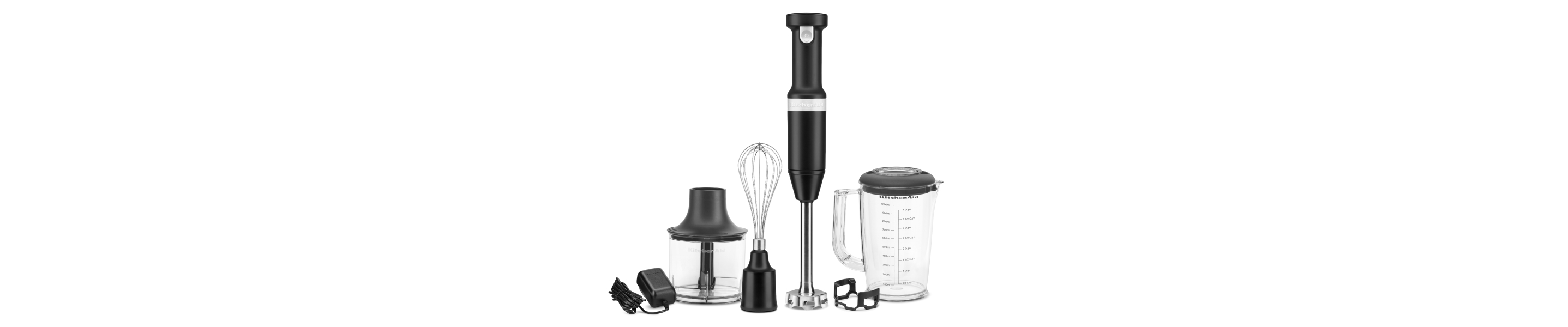 KitchenAid® Cordless Variable Speed Hand Blender with Chopper and Whisk Attachment