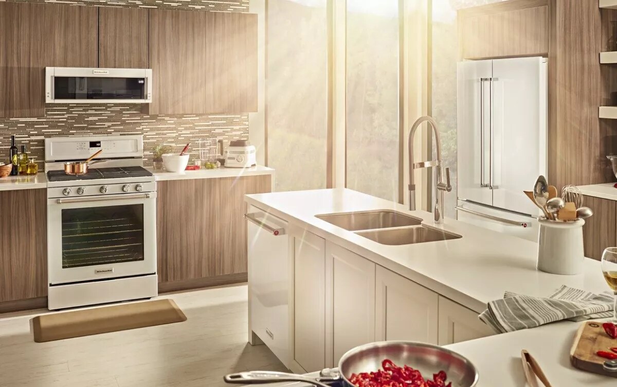 Mixing white and stainless steel kitchen appliances cheap