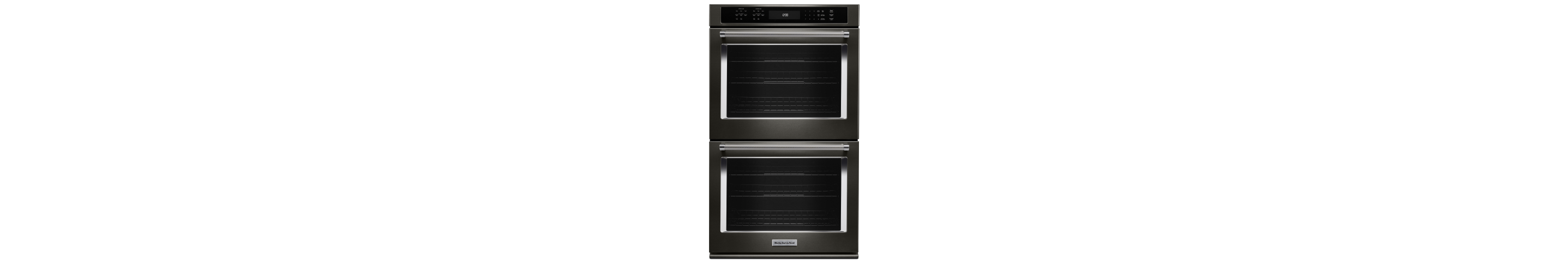Black KitchenAid® 27 Inch Double Wall Oven