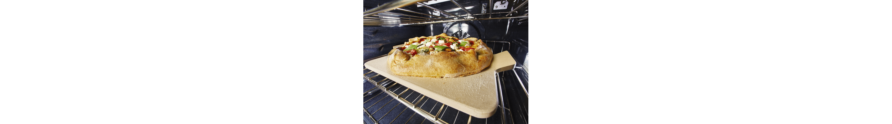 Vegetable tart baking inside an oven