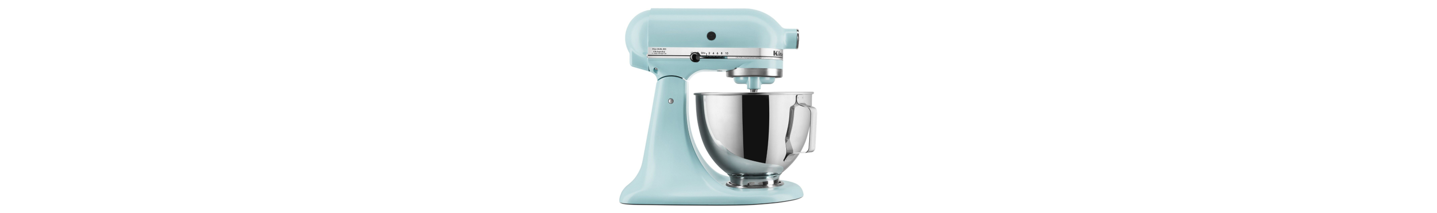Light blue stand mixer for beginner bakers