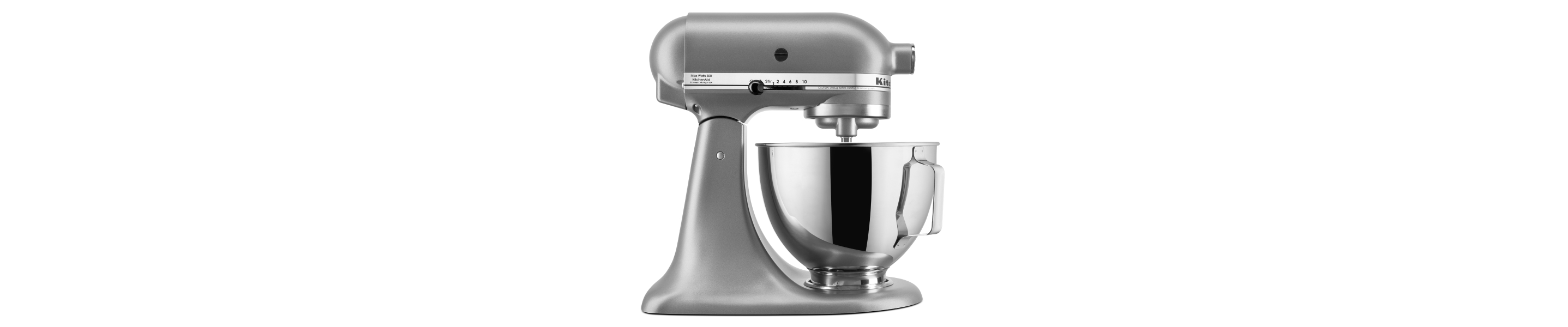 Silver KitchenAid® stand mixer