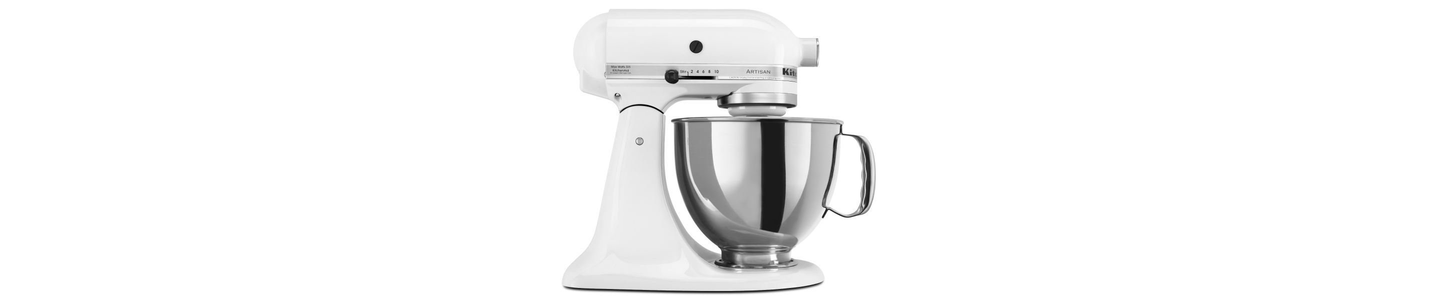 White KitchenAid® stand mixer