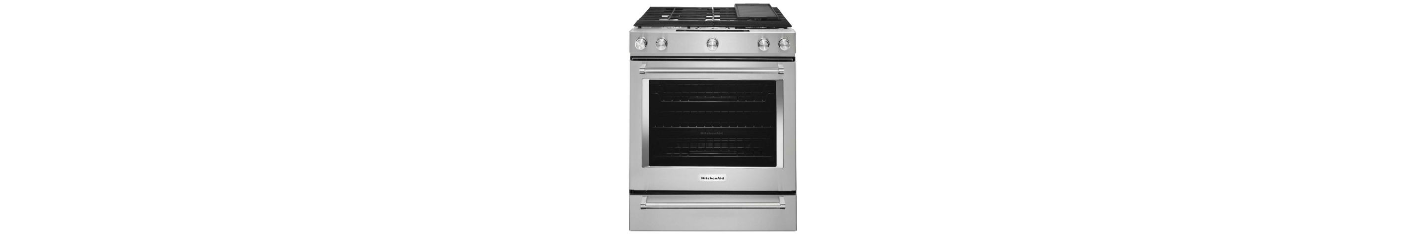 Kitchenaid® 30-inch 5-burner Dual Fuel Convection Slide-in Range With Baking Drawer