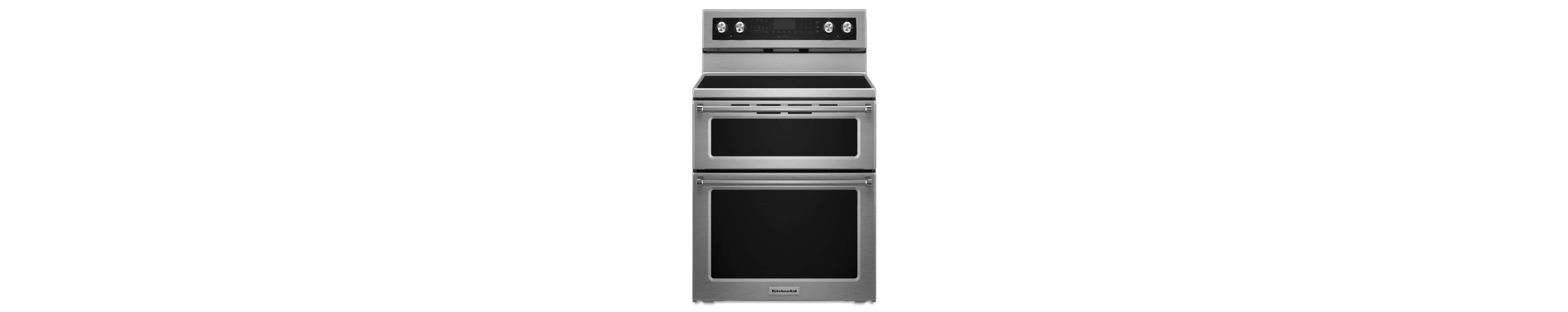 Kitchenaid® 30-inch 5 Burner Electric Double Oven Convection Range