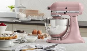 Pink kitchenaid top mixer bowl