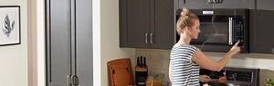 Integrated microwave shop wall unit