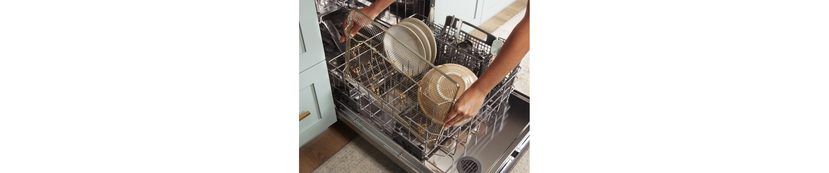 Air fry basket in a dishwasher