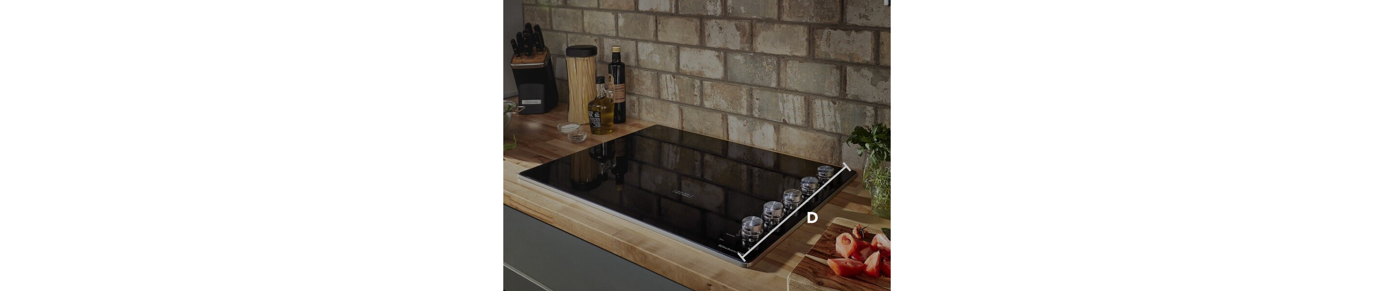 KitchenAid® electric cooktop depth measurement