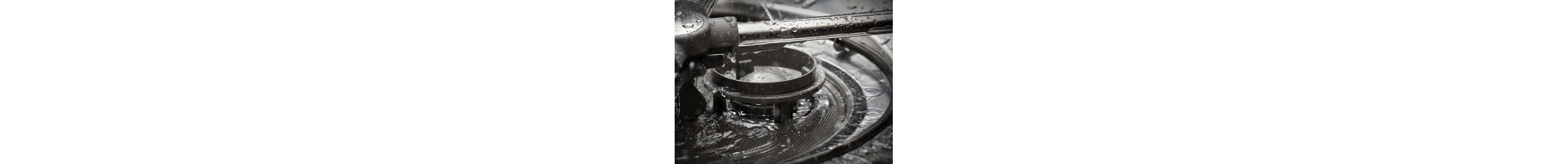 Close up image of the bottom of a dishwasher