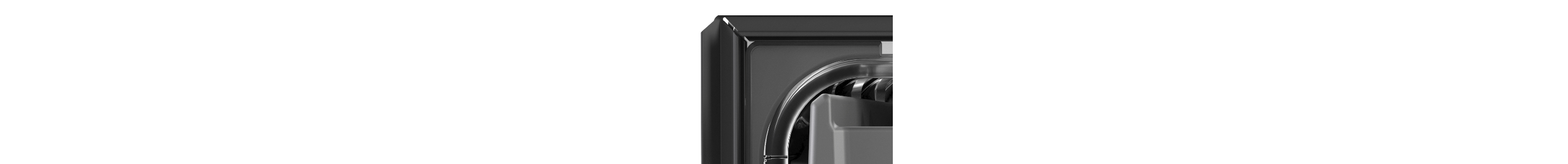 Close up image of a dishwasher door gasket