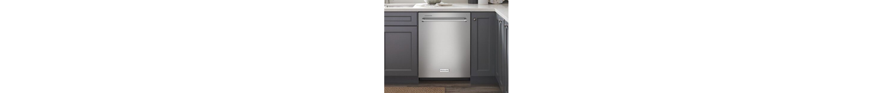 A KitchenAid® dishwasher in a modern kitchen.