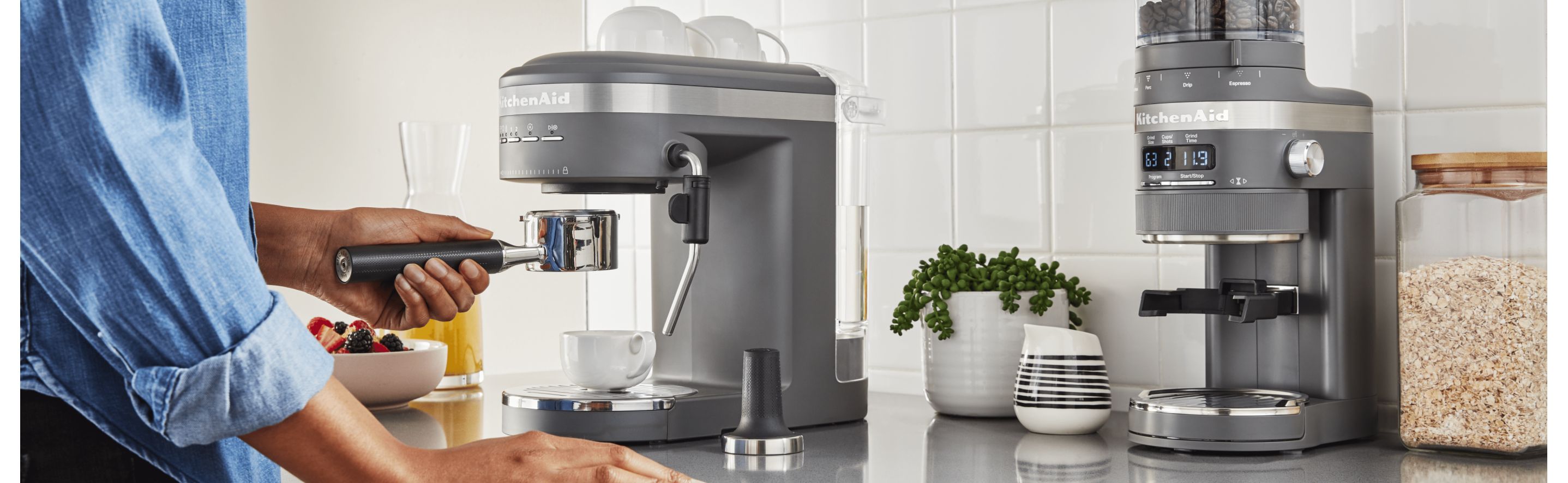 KitchenAid® Coffee Maker, Grinder and Semi-Automatic Espresso