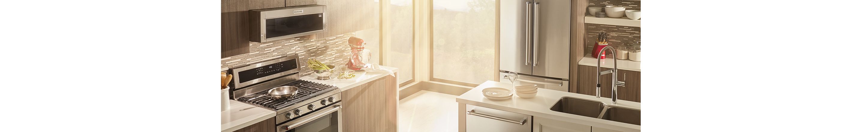 Kitchen showcasing KitchenAid® appliances
