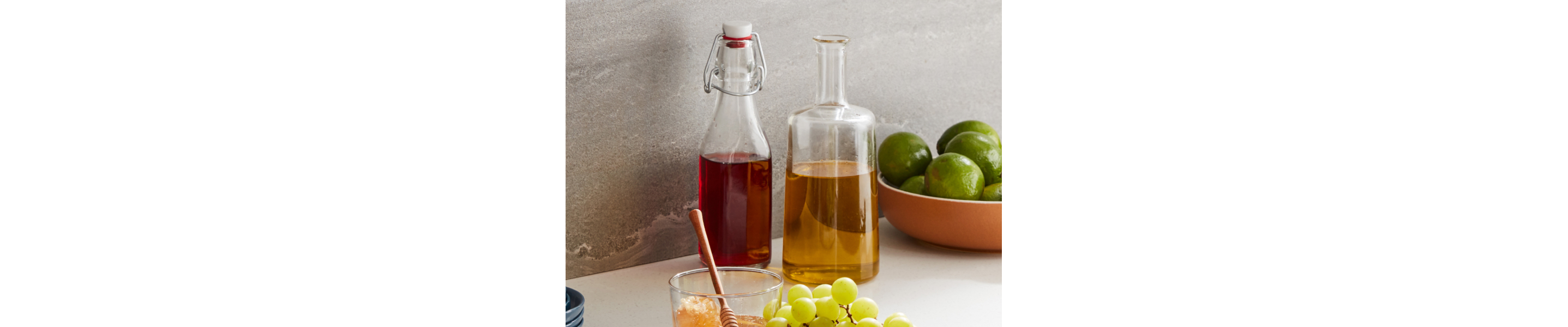 Vinegar in a glass bottle