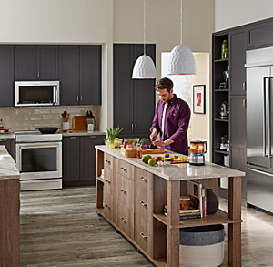 KitchenAid® stainless steel appliances in a modern kitchen