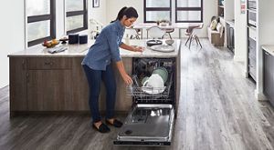 How much water does a kitchenaid dishwasher use sale