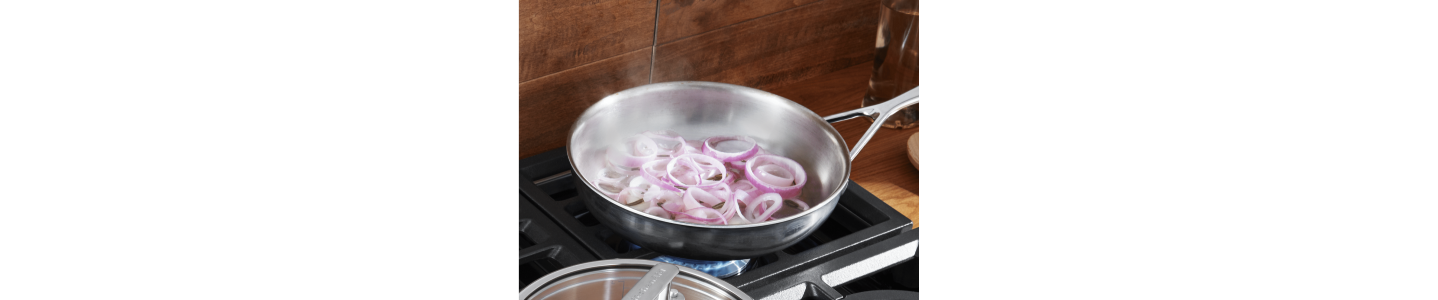 Onions cooking in a pan