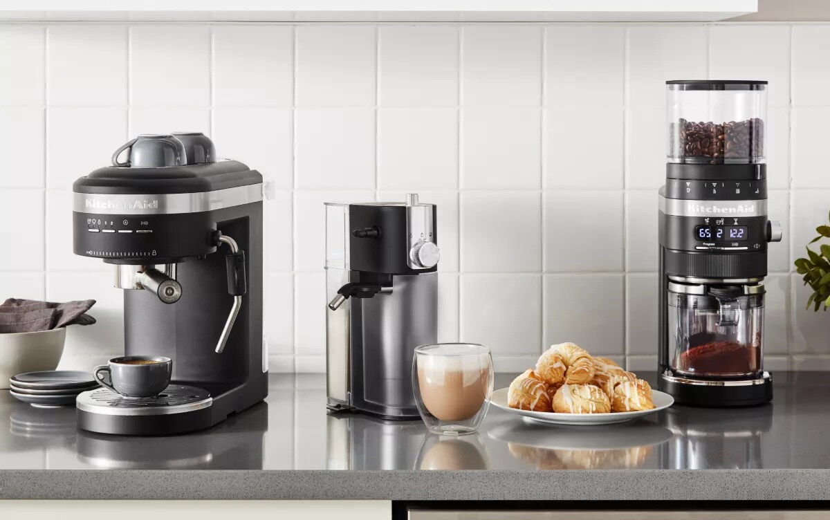 Home burr grinder top