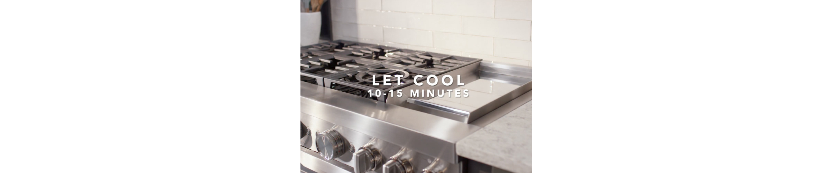 View of cooktop with griddle 