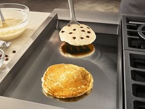 Pancake griddle top for stove top