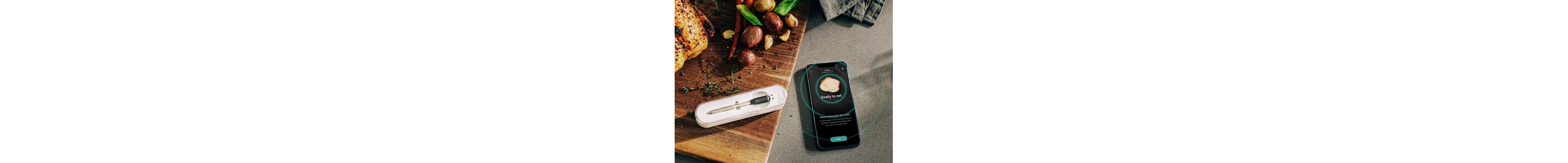 A digital cooking thermometer