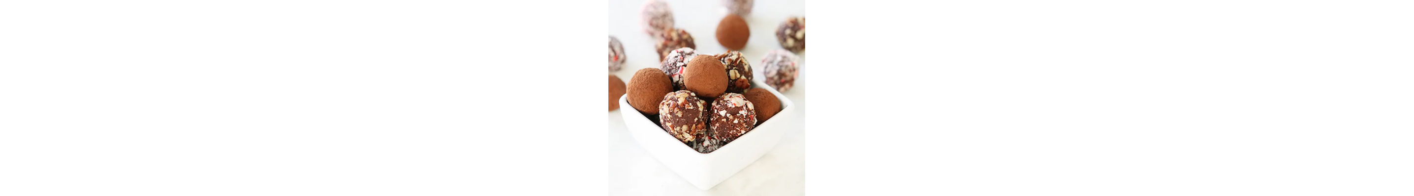 Bowl of assorted chocolate truffles