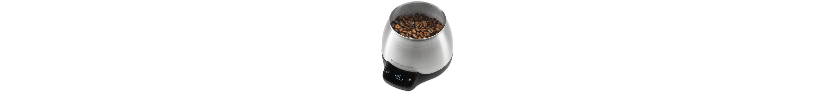 Fresh coffee beans in scale