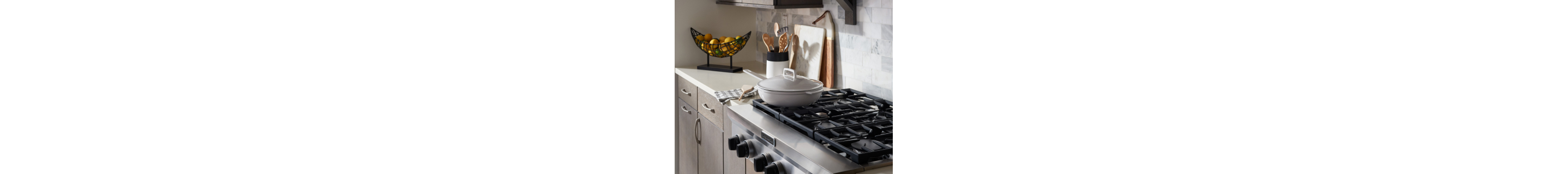 Pan heating on a KitchenAid® stovetop