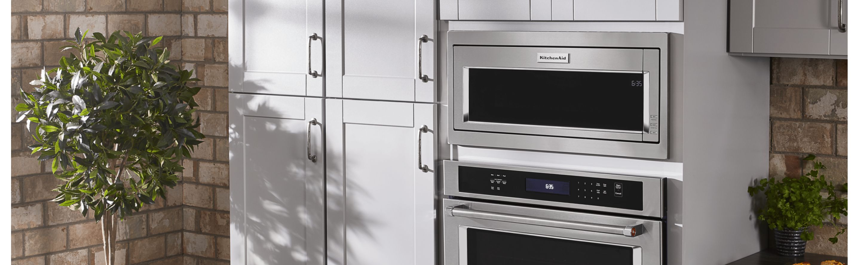 Installing built outlet in microwave